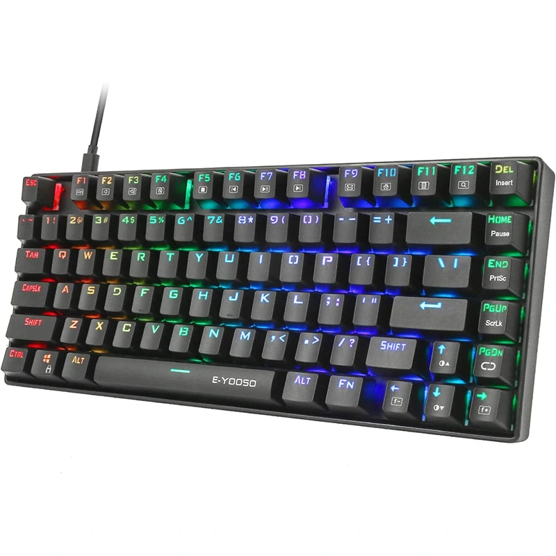81 Keys RGB Mechanical Gaming Keyboard na Water Resistant