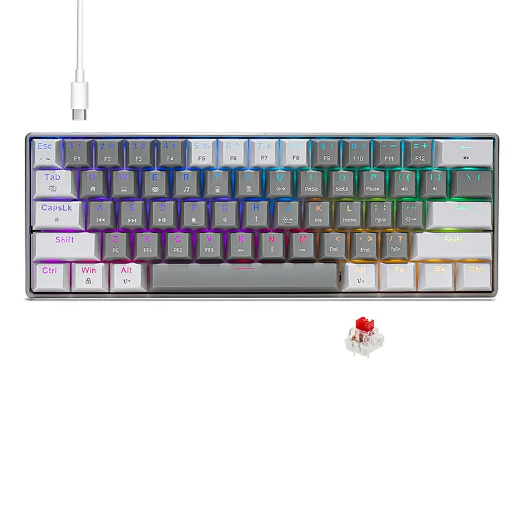 Portable na 60% Mechanical Wired Gaming Keyboard