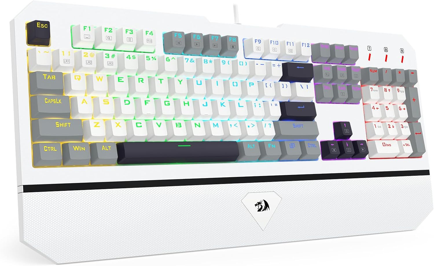 White K558 Mechanical Gaming Wired 104 Keys Keyboard